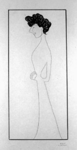 Marthe Mellot au Théâtre Antoine Paru dans Nos Actrices 1899 Dessin préparatoire